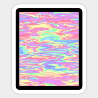Melty Rainbow Paint Pattern Sticker